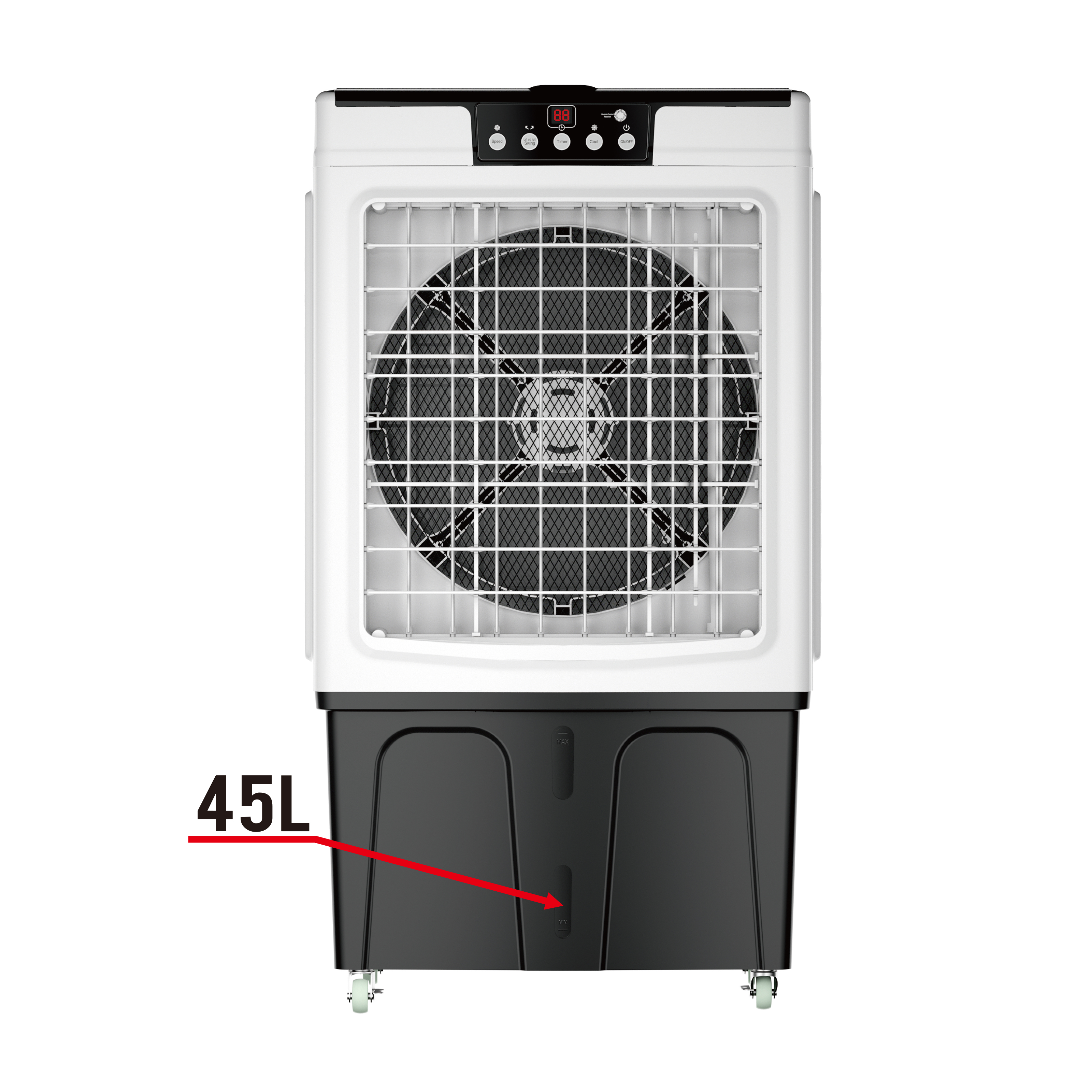 Refrigerador de aire comercial del refrigerador de aire evaporativo portátil de la fan industrial del agua 45L