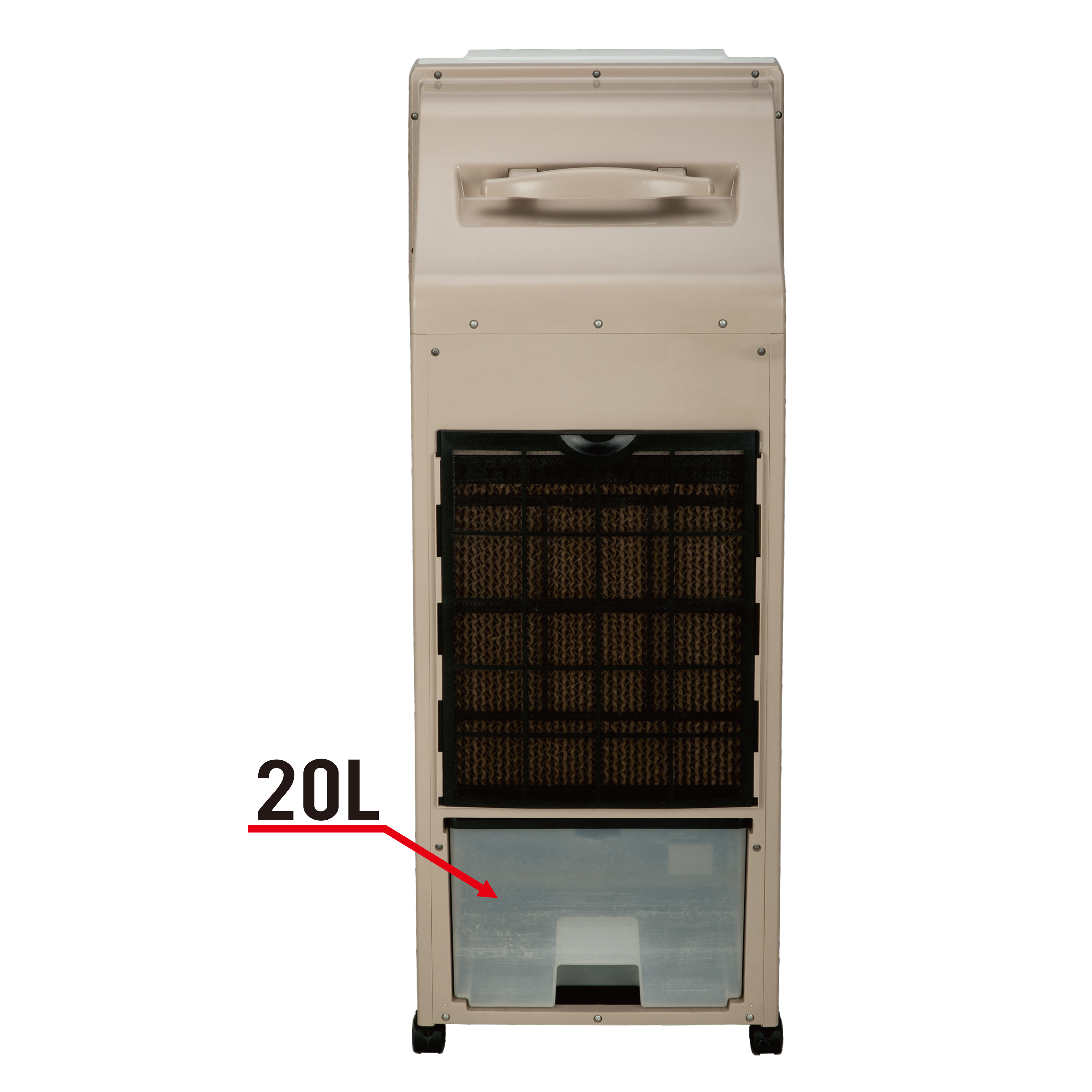 Enfriador de aire por evaporación de CA para el hogar de 20 l con nido de abeja